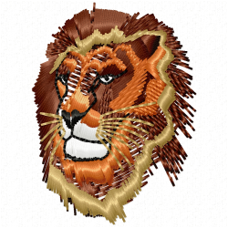 Lion Embroidery Design 3